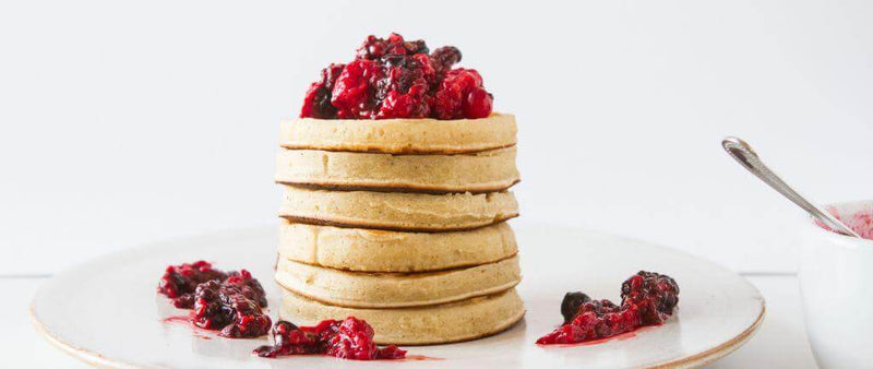 Gluten-free blueberry pancake recipe, low sugar