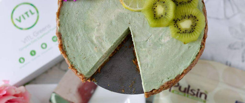 Dairy-free kiwi and lime superfoods cheesecake recipe