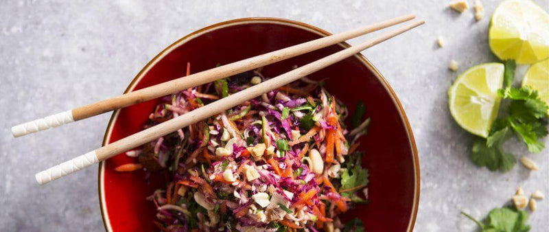 Raw vegan pad thai summer salad recipe