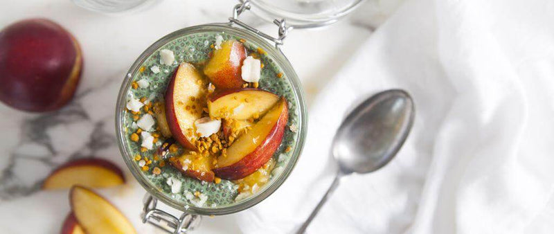 Maple chia macadamia an peach pudding recipe