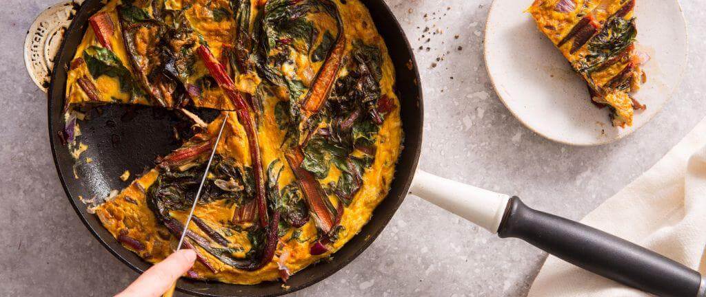 Rainbow chard frittata recipe, high vitamin K, A and C!