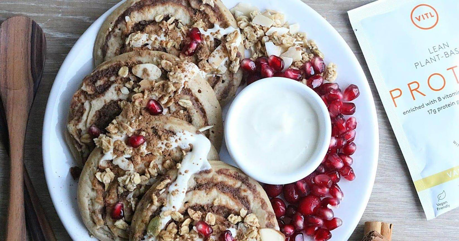 Gluten-free protein cinnamon swirl recipe, vegan