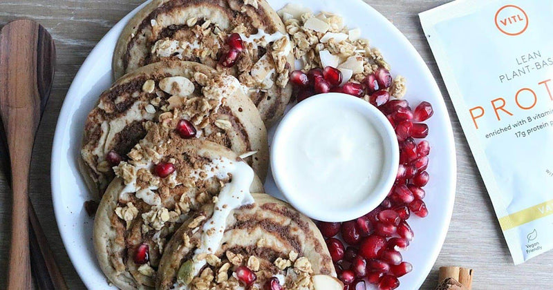 Gluten-free protein cinnamon swirl recipe, vegan