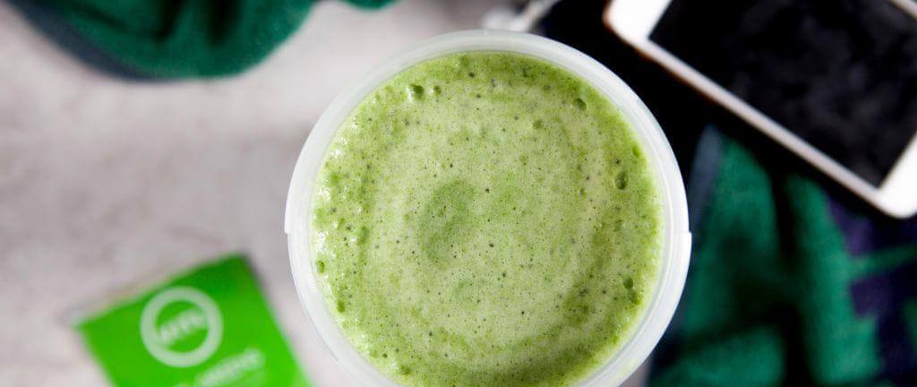 Post-workout banana and spinach protein shake recipe