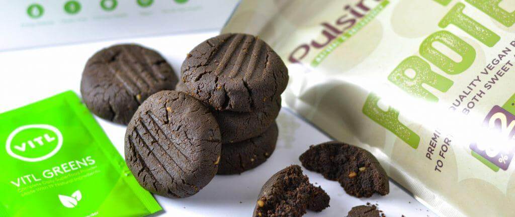 Vegan chocolate protein cookies recipe, gluten-free