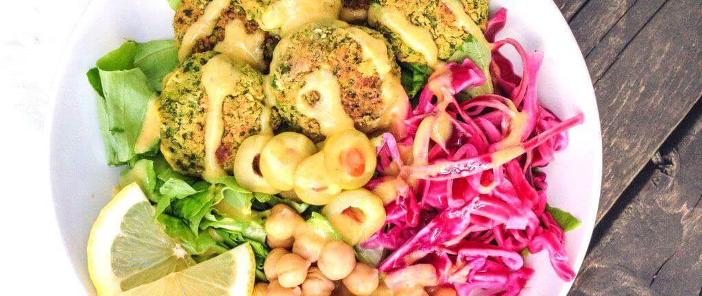 Falafel with turmeric tahini sauce recipe, dairy-free