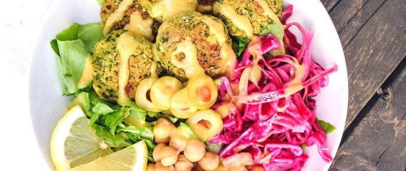 Falafel with turmeric tahini sauce recipe, dairy-free