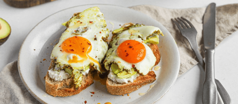 Easy and delicious pesto eggs recipe